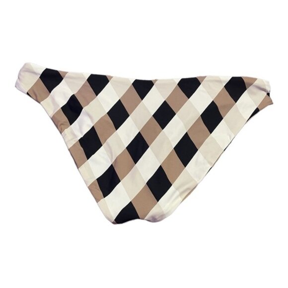 REVERSIBLE Khaki Diamond Bikini Bottoms Size M - Picture 2 of 4